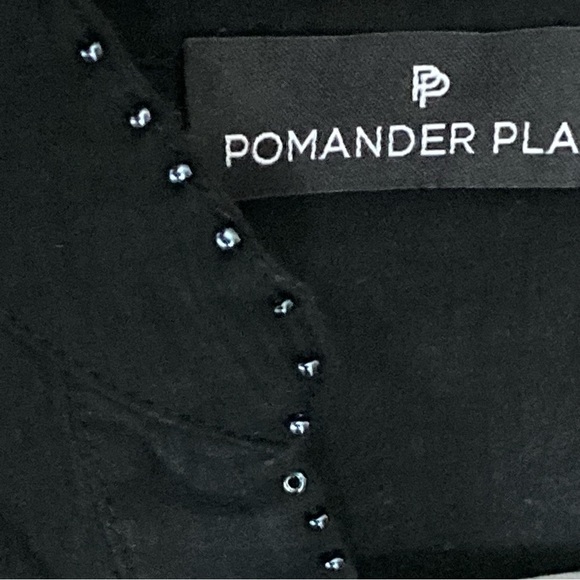 Tuckernuck Pomander Place Black Dress/Coverup-Cotton-Beaded V-Neck-Womens XS-NEW - Picture 9 of 12